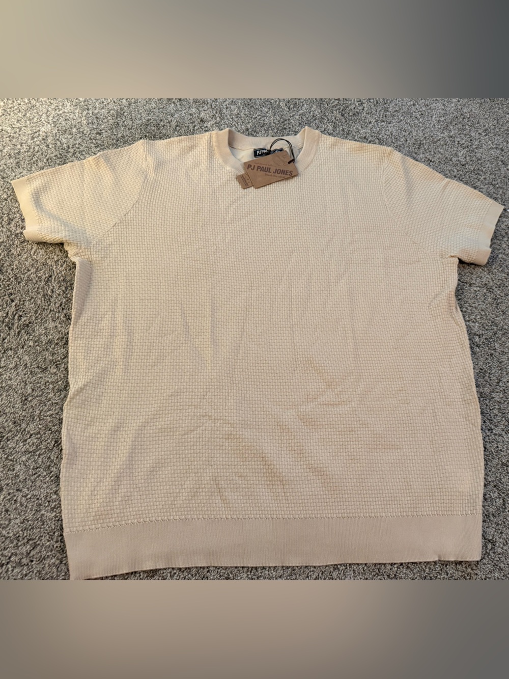 P.J. Paul Jones Men's Short-Sleeve Polo in Cream